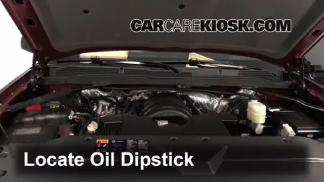 2014 Chevrolet Silverado 1500 LT 5.3L V8 FlexFuel Crew Cab Pickup Aceite Controlar nivel de aceite